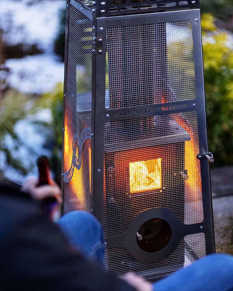Timber Stoves Lil' Timber Stainless Steel Portable Pellet Patio Heater